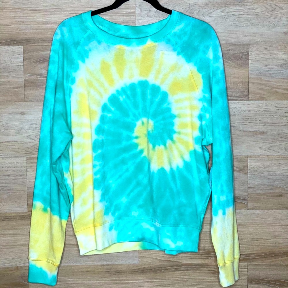 Ivory Ella Small Tie dye Sweater Green/ Yellow NWT